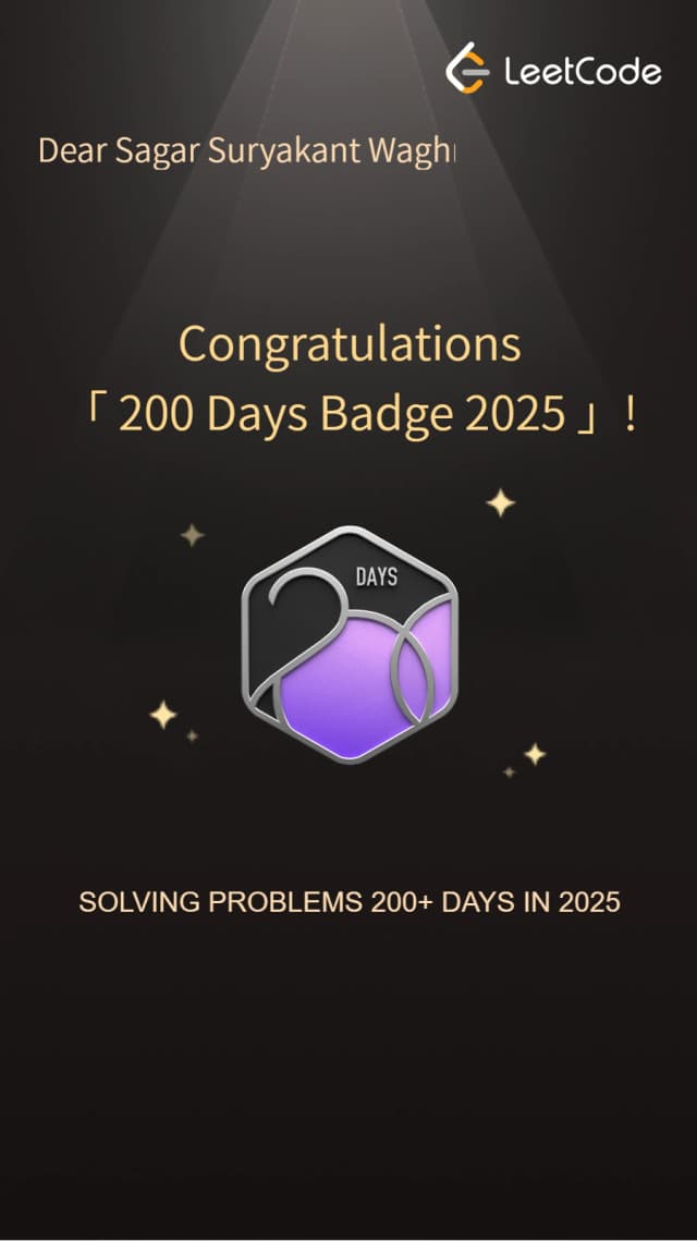 200 Days LeetCode 2025